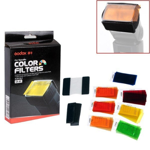Godox CF-07 Universal Speedlite Color Filter Kit For Canon Nikon Pentax Godox Yongnuo Flash Light